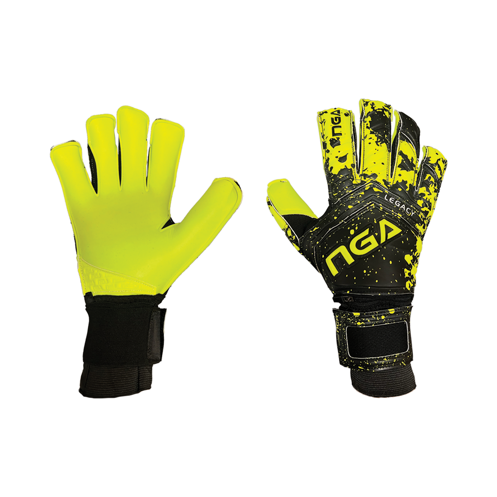 NGA Legacy Black/Cyan/Yellow Goalkeeper Glove